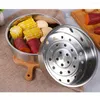 Double Boilers 304 Stainless Steel Food Steamer Kitchen Rice Pressure Cooker Steaming Grid Drain Basket Cooking Accessories