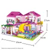 Blocks City Street View House Holiday Holiday Villa Castle Building Bloum Série Girls Series Piscine Bricks Bricks Assemblé Toys Kids Gift