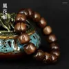 Strand Black Pear Barrel Beads Buddha Handstring 1.5 Wooden Men's And Women's Bracelet Art Jewelry Crafts Charms