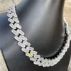 Pass Diamond Tester Hip Hop Jewelry Silver 925 ketting VVS Moissanite vaste Iced Out Cuban Link Chain