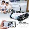 Voitures RC Tank Toys Intelligent WiFi FPV RC Car REAL-Time Mini Camera Video Remote Control Robot Tank Wireless Children's Toys Gift