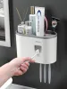 Teste Automatizzatore di dentifricio automatico Squeezer a parete Square a muro Scaffali a punzonatura Accessori per bagni degli spazzolini da denti.