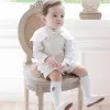 Matrassen Boy -outfit Set Boutique Witte formele pakken 5pcs Baptismal Baby Boys Girls kleding met kinderen 14 jaar verjaardagsfeestjurk