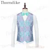 Костюмы Thorndike 3 PCS SET Blazers Bants Vest / 2022 Новые мужчины Профессиональные профессиональные классические модные банкетные костюмы