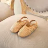 Sandals 2022 Summer Fashion Childrens Rattan Woven Sandals Girls Flat Casual In The Kids Home Footwear Baby Girl Sandals 240423