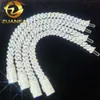 Two Rows Moissanite Diamond Hip Hop Iced Out Jewelry Necklaces for Women Fantasy 925 Sterling Silver Cuban Link Chain