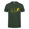 Camisetas masculinas batimentos cardíacos de leis para o Summer Men Algodão Examinador de manga curta Cartogropher T-shirt Oz-437