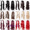 低価格の女性ウィッグヘアオンラインストア化学繊維ろくでなし長い巻き毛女性スプリットビッグウェーブファッション