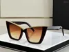 Sunglasses 2024 Luxury Durable Retro Cat-eye Design Wide Brim Metal Women's Brand Designer Classic