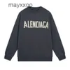 Mens Balenciigss Hoodies Hoodie Womens Sweater Version Paris Fashion Round Brand High Quality b Home Adhesive Tape Out Direct Spray Printing Neck Wash Worn BRCJ