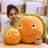 Cushions Simulation Hamburger Plush Toys Soft Food Sausage Popcorn Ice Cream Doll Pillow Girls Sofa Cushion Stuffed Birthday Gifts