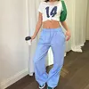 Women's Pants Y2K Vintage Women Wide-Leg Stripe Elastic Waist Loose Trousers Spring Summer Casual Sweatpants Bottoms