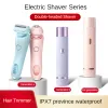 Clippers Electric Epilator Dames Dual Head Skaver Hair Trimmer for Unbenarms Arms Lips Lippen Privéonderdelen Keramische kop IPX7 Waterdicht