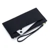 Brieftaschen echte Lederfrauen Frauen Langer Brieftasche Modemarke Designkartenhalter Clutch Bag Reißverschluss Armband Telefon Schlankes Cowhide Geldbeutel