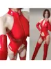 Косплей -горничная женская боди боди наборы Sexy Wetlook PVC экзотические колготки ролевые клубные наряды с завязкой с запятой в форме Goe