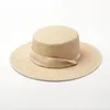 Koreansk modebrett ristplatta remmar Treasure Grass Straw Hat Ladies Outdoor Vacation High-kvalitet Sun Designer Style 240423