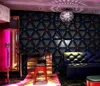 Fondos de pantalla Luxury 3D Geométrico Black Wallpaper KTV Room Modern Bar Night Club Decorativo PVC PVC Papel P1076548870
