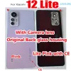 Frames Original 6.55" Back Glass Battery Cover Housing Lid For Xiaomi 12 Lite 12Lite Mi12 Lite Rear Case + Camera Frame Lens Shell