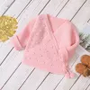 Sweeters Citgeett Autumn Winter recém -nascido bebê menino menino, suéter de algodão sólido roupas de girina meninas bandagem malha de roupas cardigãs