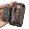 Portefeuilles echte lederen autosleutel Kaste riem slijtage SMART Auto Key Fob Cover Buckle Small Key Bag Keyssmart