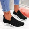 Lässige Schuhe Mode Frauen flaches weiches Bottom -Mesh atmungsaktiv