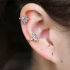 Dangle Chandelier Rainbow Cz Ear Cuff Colorf Northstar Wrap Clip Earring For Girls No Pierced Factory Promotion Stack Drop Delivery Je Dhtna