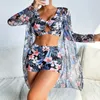 Damskie stroje kąpielowe Summer Sexy Multi -Kolor Printed Bra Dwuczęściowy strój słonecznika Kobiety juniors kąpielowe Starsze kostiury kąpielowe dla kobiet