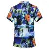 Men's Casual Shirts 2024 Beach Scenery For Men 3D Printed Hawaiian Shirt 5xl Short Sleeve Tops Tee Man Blouse Camisa