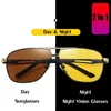 Lunettes de soleil 2 contre 1 Vision nocturne photochromique Polarise Sunglasses Chameleon extérieur jour et nuit UV400 HOMMES DRIVE