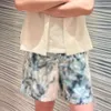 24SS Осень Зимняя Зимняя Новая Принт Seagrass Short Lined Wide Foot Shorts Casual Set Loose Fashable Mens and Womenday