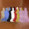 Serbatoi di camisoles comodo giubbotto di moda a colori solidi a strisce estate tops bretelle ritagliate eleganti alla moda usciti