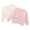 Truien roze 100% katoenen babymeisjes trui openste steek vest babyjas meisjes jas voor 1 2 jaar oude babykleding rkc195102