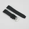 Kolor czarny wulkanizowany guma z solidną klamrą 22 mm Cover głowica SKX007 Watch opaska 240409