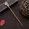 Hårklipp mode vintage kinesisk stil Hanfu Stick Women Metal Fork Chopsticks Hairpin Wedding Headdress smycken Tillbehör