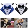 Dog Apparel Tuxedo Suit e Bandana Set Festa de Casamento de Pet Festa de gravata borboleta para cães médios grandes Golden Retriever5135214