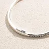 Bracelets de charme 925 Siltling Silver Shimmering Wishes Bangle Bracelet avec Clar CZ pour les femmes Fit European Beads Bijoux