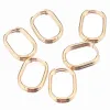 Küpe 6pcs/Lot Paslanmaz Çelik Dikdörtgen Küpe Kulak Hooks Goldplate DIY Küpe için Oval Çember Bulguları Parçalar Mücevher Toptan