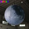 6m dia (20ft) with blower Grey giant illumination inflatable moon ball hanging grounding planet balloon for festival decoration