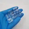 ミニチュア10pcsアクリルケースキューブの形状要素キューブコレクションストレージジュエリーPPプラスチックボックス14mmフィッシュフック用のプラスチックボックス