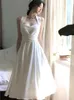 Koreaanse elegante midi-jurken voor vrouwen zomeravond feest mode slanke vrouwelijke vestidos casual 1-delige verbandkleding 240423