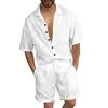 Herren Tracksuits Sommer atmungsaktiven zweiteiligen Lautstärke Shirt Shorts Set Guy Cosplay Tan Kleiderjacke Herren Planet Anzug