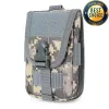 Bags 1000D Camo Tactical Running Bag Sports Phone Bag Waist Pocket Double Layer Molle Accessory Power Bank Bag Wallet Pack