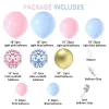Blazers New Gender Reveal Party Aron Blue Rose Birday Ballons Globos Boy ou Girl Decoration Baby Shower Arche Ballon Anniversaire