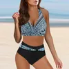 Menas de banho feminina Summer Ruffles Women Women Bikini Sets Sexy Push Up Swimsuits Swims