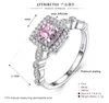 Cluster Anneaux 3 Color Real 925 STERLING Silver Wholesale Inclay 1.5 Simulation CZ Princess Wedding For Women Jewelry