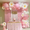 Party Decoration White White Flower Foil Ballous