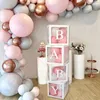 Украшение вечеринки 25 см детской буквы коробки для душа 1 -й день рождения декорации детей плюшевый мишка.