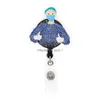 Key Rings Medical Male Nurse Doctor Murse Rhinestone Retractable Id Holder For Name Accessories Badge Reel With Alligator Clip Drop Dhejc