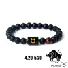 ストランド12星座ブレスレットhomme 12ゾディアックサイン女性のためのジュエリーScorpio Gemini Sagittarius Bracelet Friendship Gifth