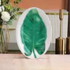 Designer Placas de cerâmica Flores de folhas verdes de folha verde Placas de peixe de 12 polegadas Placas de peixe Placas de presente Banquet Plate Plate Wedding Housewarming Tableware Presente